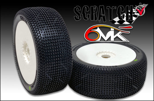 Scratch Tyres glued on rims - 15/25 compound (pair)