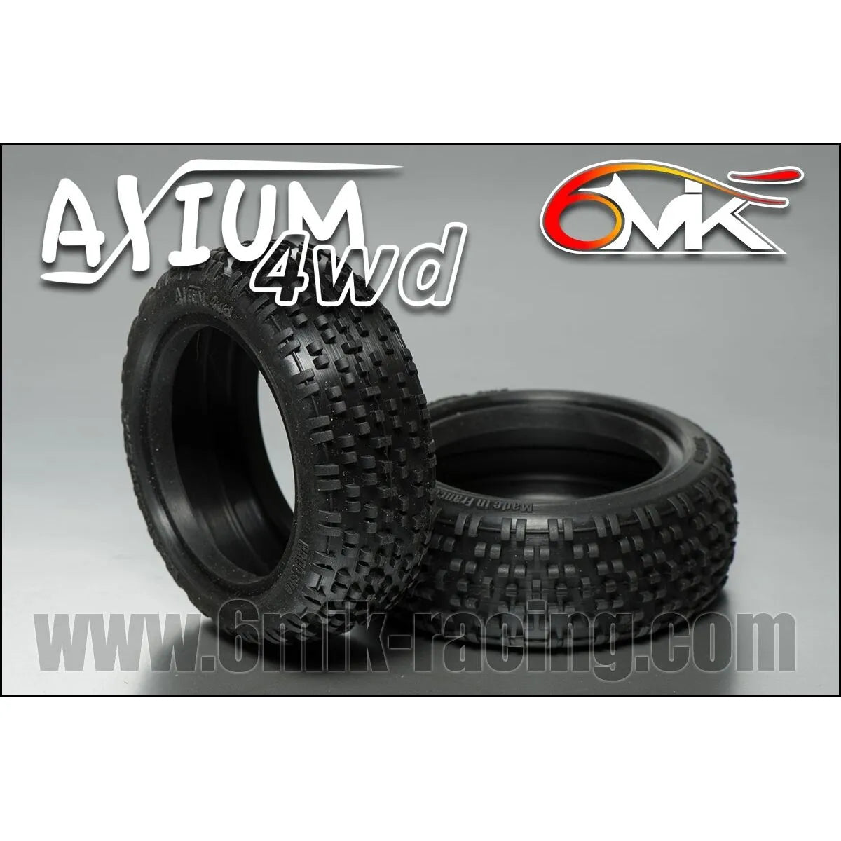 AXIUM 4wd Indoor tyre - Silver Compound + foam inserts (pair)