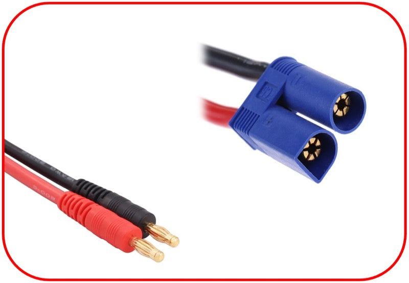 Charging Cable 4mm Bullet Plug - EC5 300mm
