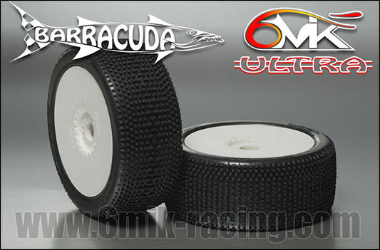 BARRACUDA 2.0 Tyres in 21/40 compound glued on White rims (Pair)