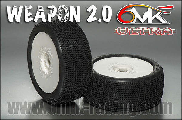 WEAPON 2.0 Tyres in 15/25 compound glued on rims (Pair)
