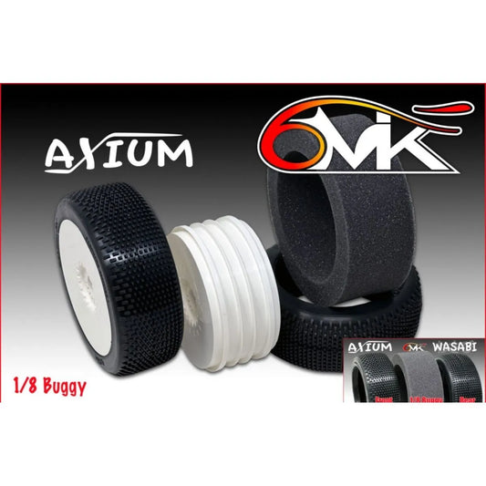 Tyres 1:8 Axium Silver with foam and wheel Ultra (pair, not glued)