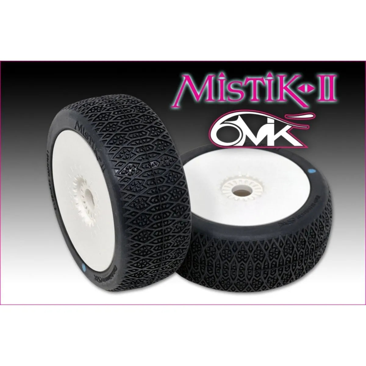 Mistik 2 Tyres - 21/40 compound glued on white wheels (pair)