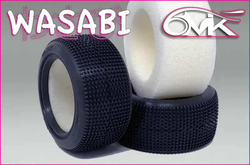 WASABI Rear Tyres in Silver compound + foam inserts (pair)