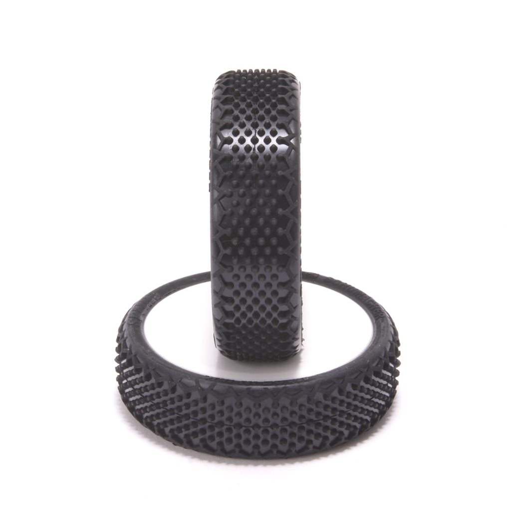 Pneus Schumacher avant 2wd Splinter 1:10 montés sur jantes (Gomme Jaune)