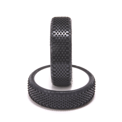 Pneus Schumacher avant 2wd Splinter 1:10 montés sur jantes (Gomme Jaune)